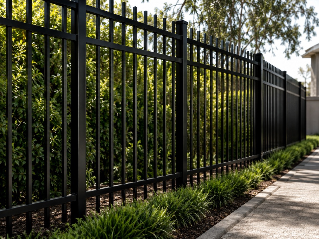 Powder-coated commercial fence in Orlando, Florida