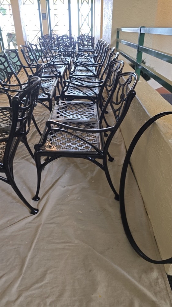 Refinished outdoor furniture