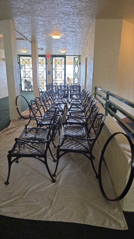 Refinished outdoor furniture