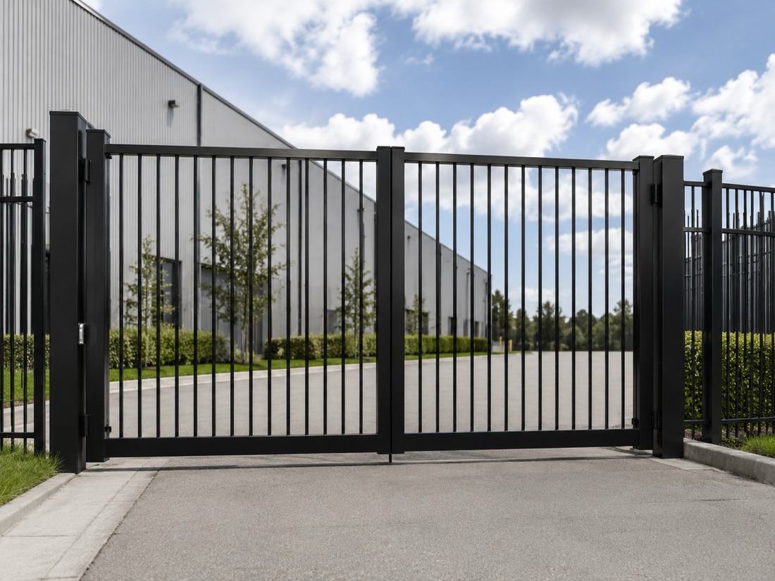 Electrostatic black industrial gates in Kissimmee, Florida